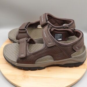 Skechers Tresmen Garo Sandals Mens 9‎ Brown Relaxed Fit Strap Sandals 204105